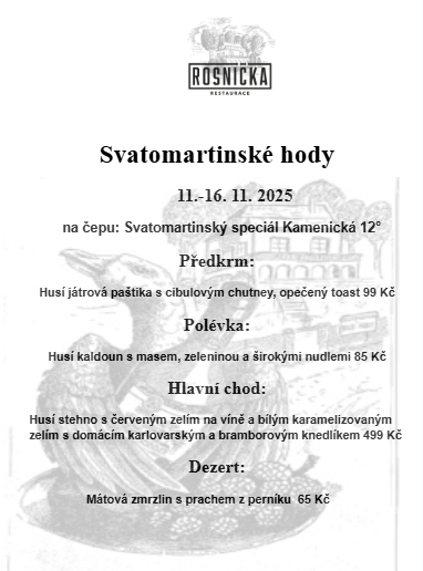 SVATOMARTINSKÉ HODY NA ROSNIČCE 11.-16.11.